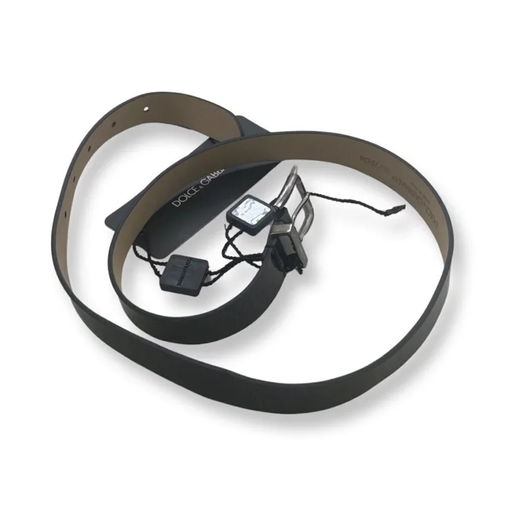 Dolce & Gabbana black patent boys belt size XL